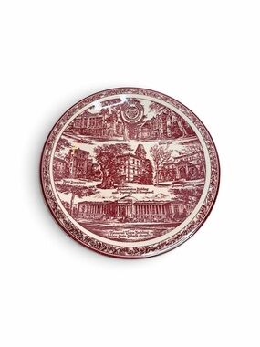 Oregon State College Diamond Jubilee Red Monochromatic Ceramic 10 1/2” Plate